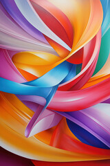 Vibrant abstract art featuring swirling colors and dynamic shapes in a modern style