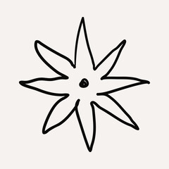 Star-of-Bethlehem 2, Christmas Decorations. Christmas hand drawn whimsical line art icons 2