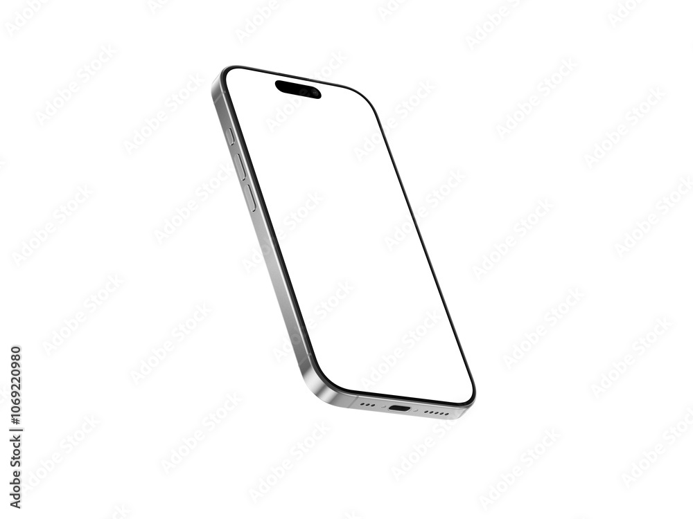 Fototapete high quality realistic 3d render smartphone ui ux screen mockup with transparent png