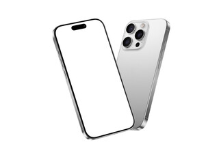 High quality realistic 3d render smartphone ui ux screen mockup with transparent PNG