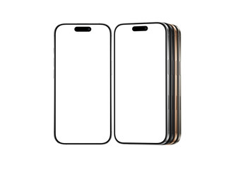 High quality realistic 3d render smartphone ui ux screen mockup with transparent PNG