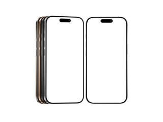 High quality realistic 3d render smartphone ui ux screen mockup with transparent PNG