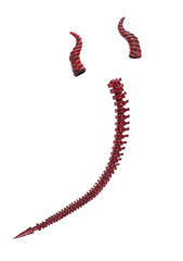 red devil horns isolated on white background