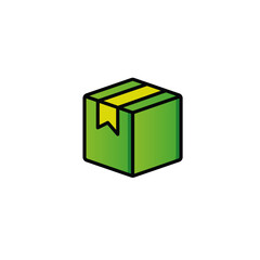 Box icon flat vector design