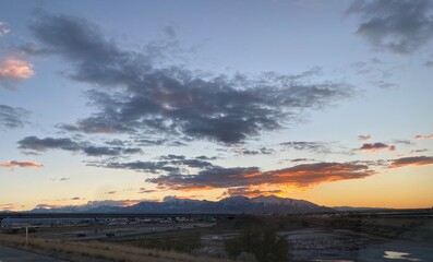 sunset in the mountains