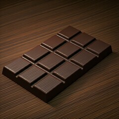 chocolate bar on wooden table 