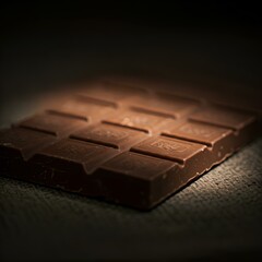 chocolate bar in dark environment