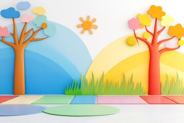 The pediatric clinic waiting area is designed to create a friendly environment for children