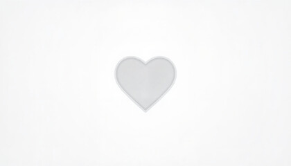 Minimalist Valentine's Day background with a simple heart shape for clean and elegant design
