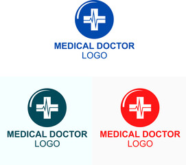 Fototapeta premium Creative flat modern medical and doctor logo