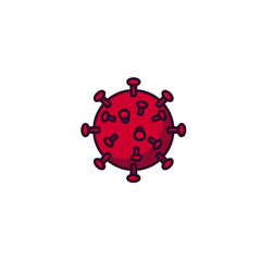 Virus icon flat vector design