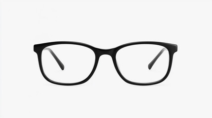 Fototapeta premium Black Square Eyeglasses with Clear Lenses Fashionable Eye Care