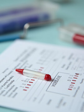 ents glucose sugar level testing record paper document World diabetes day National American diabetic awareness month Hospital healthcare concept