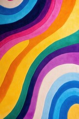 Obraz premium Vibrant rainbow-colored abstract background with swirling curves and patterns