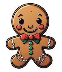 Obraz premium gingerbread man sticker ornament