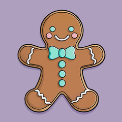 gingerbread man cartoon illustration