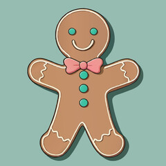 gingerbread man cartoon vector