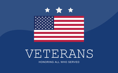 Veterans Day template with USA flag, veterans day vector wall paper