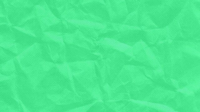 crumple paper animation bright green, teal background
