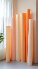 Obraz premium Pastel Rolled Paper Backdrops for Photography