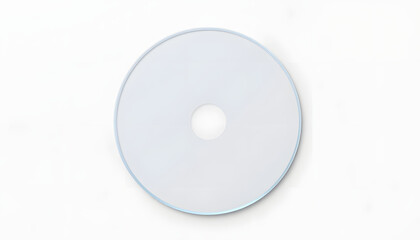 Realistic white cd template mockup, Cutout isolated with white highlights, png
