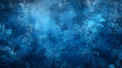 Fototapeta premium Studio portrait backdrop with traditional painted canvas or muslin fabric, featuring dramatic blue modulations