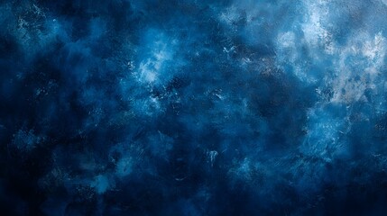 Studio portrait backdrop with traditional painted canvas or muslin fabric, featuring dramatic blue modulations