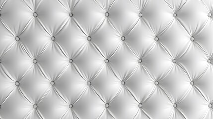 Subtle white diamond tufted upholstery pattern with a seamless background texture