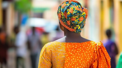 African Woman in Traditional Dress