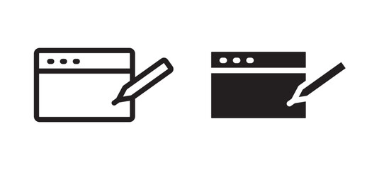 Electronic signature vector icon.