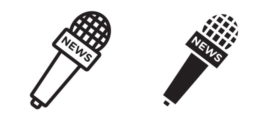 News microphone vector icon.