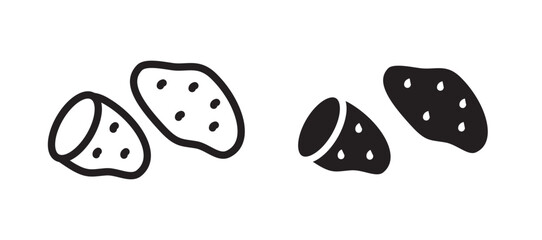 Sweet potato vector icon.