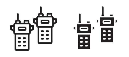 Two way radio vector icon.