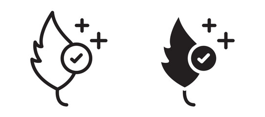 Hypoallergenic tested vector icon.