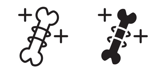 Strong healthy bones vector icon.