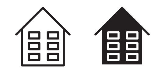 Warehouse vector icon.