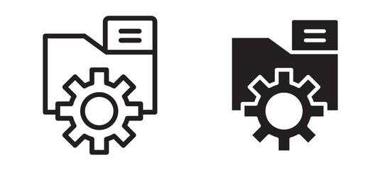 Data management vector icon.
