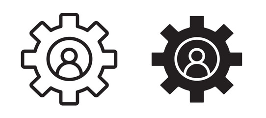 Employee skills vector icon.