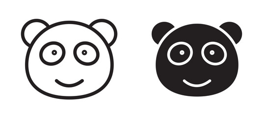 Panda vector icon.