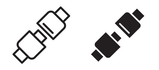 Car seat belt vector icon.