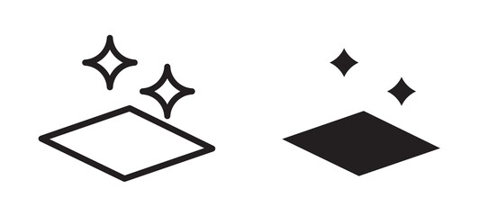 Clean floor surface vector icon.