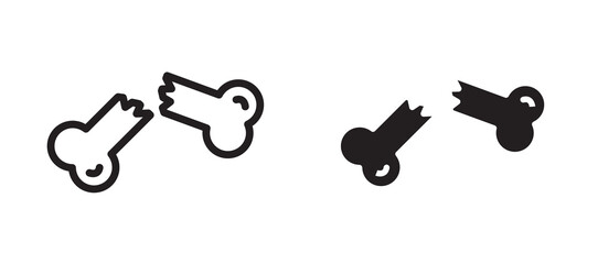 Fracture vector icon.