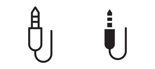 Audio jack vector icon.