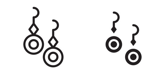 Fototapeta premium Earrings vector icon.