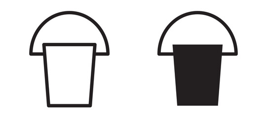 Water bucket vector icon.