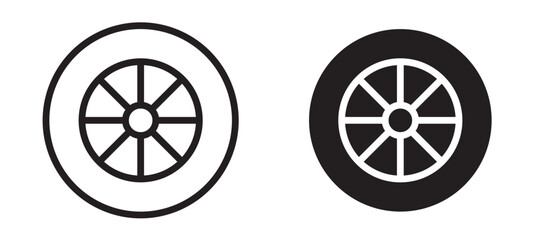 Tyre vector icon.