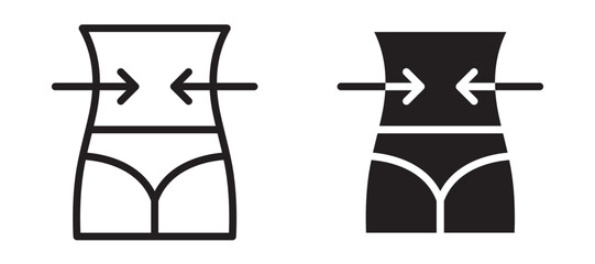 Weight loss vector icon.