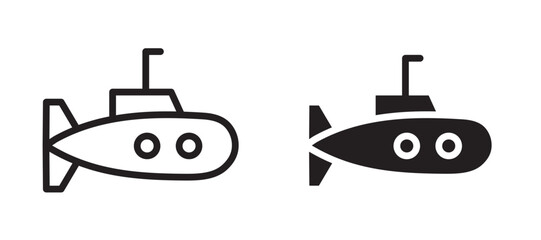 Submarine vector icon.
