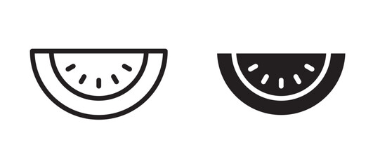 Watermelon vector icon.