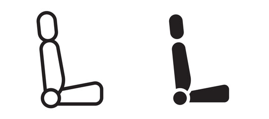 Car seat vector icon.